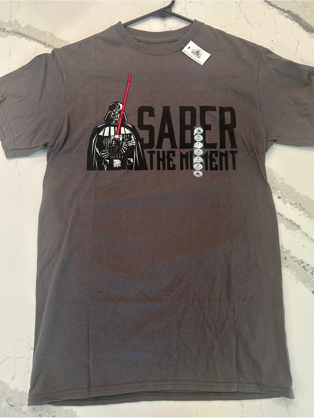 Disney Star Wars Darth Vader 'Saber The Moment' Graphic Tee - Adult Small NWT